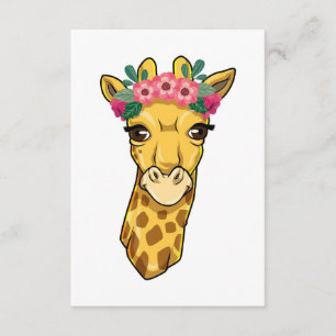 Giraffe Älskare Giraffe Flower Wandan Tilläggskort