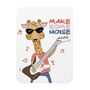 Giraffe Älskare Giraffe Guitar ger lite buller Magnet