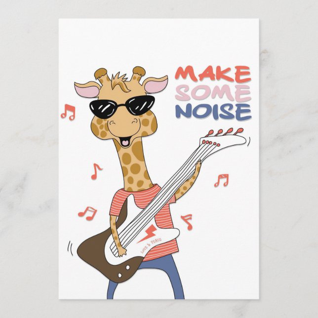 Giraffe Älskare Giraffe Guitar ger lite buller Program (Framsida)
