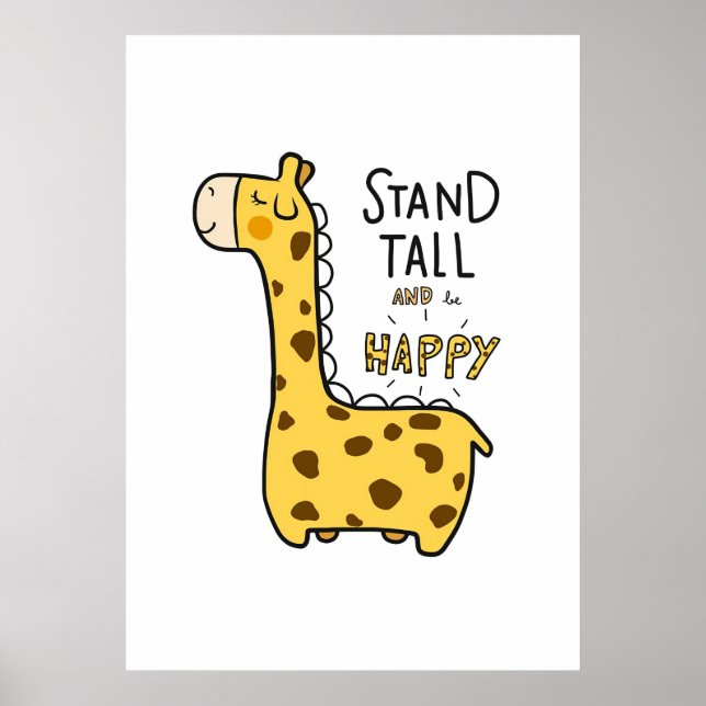 Giraffe Älskare Giraffe stand Tall Poster (Framsidan)