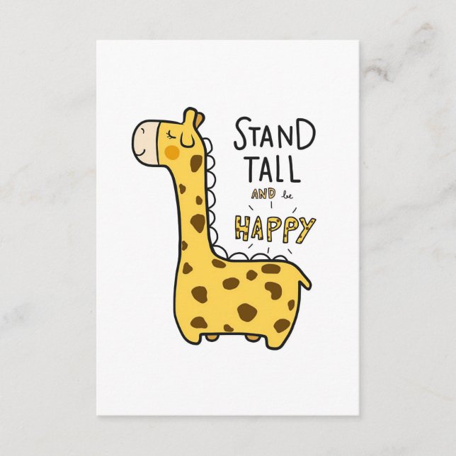Giraffe Älskare Giraffe stand Tall Tilläggskort (Framsida)