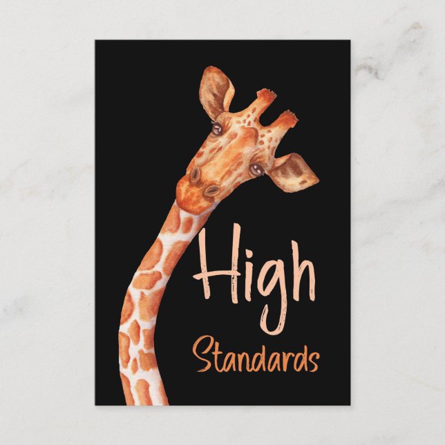 Giraffe Älskare Giraffes Afrika High Standards Tilläggskort (Framsida)