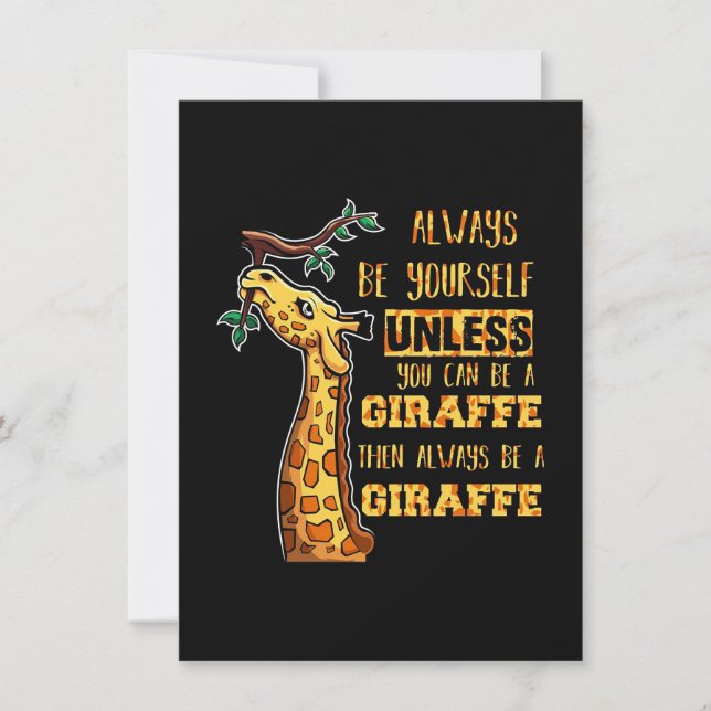 Giraffe Älskare Giraffes var alltid du själv Tack Kort (Framsida)