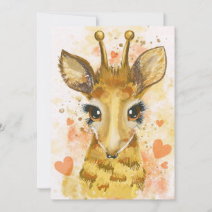 Giraffe Älskare Loely Giraffe Tack Kort