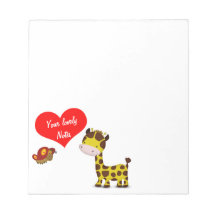 Giraffe and Butterfly Loving Note