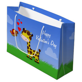 Giraffe and Butterfly Valentine Day