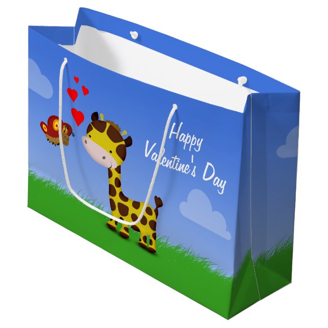 Giraffe and Butterfly Valentine Day (Framsidan Vinklad)