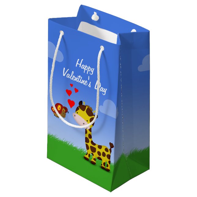 Giraffe and Butterfly Valentine Day (Framsidan Vinklad)