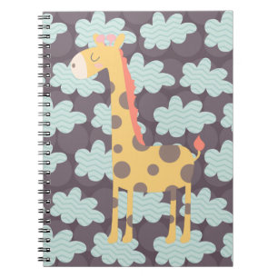 Giraffe and Clouds Anteckningsbok