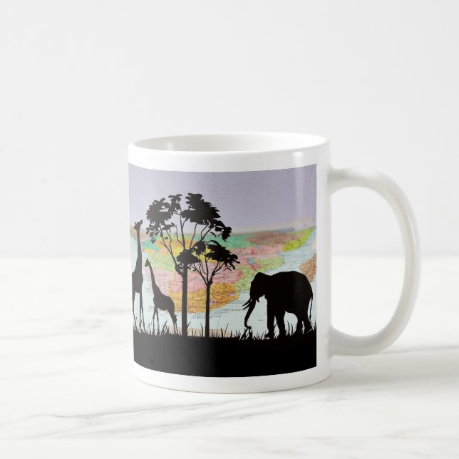 Giraffe and elephant kaffemugg (Höger)