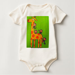 Giraffe and Monkey Business Tee Shirt