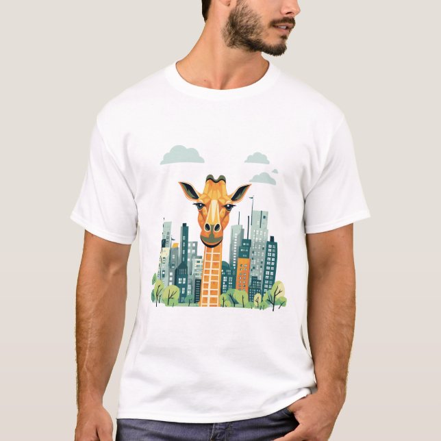 Giraffe Animal Beauty Nature Wildlife Discovery T Shirt (Framsida)