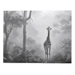 Giraffe Animal Discovery Vild Nature Bläck Sketch Anteckningsblock