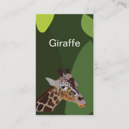 Giraffe Animal Illustration Visitkort
