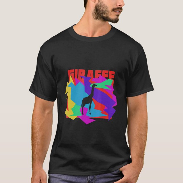 Giraffe Animal Mosaik Puzzle T Shirt (Framsida)