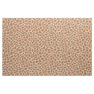 Giraffe Animal Print Light Gult and Brown Tyg