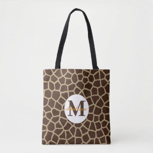 Giraffe Animal Print Personlig Tote Bag Tygkasse