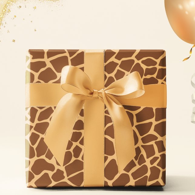 Giraffe Animal Print Safari Vilda djur Presentpapper (Skapare uppladdad)