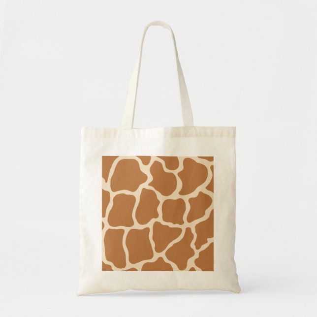 Giraffe Animal Print Tote Bag Tygkasse (Framsidan)