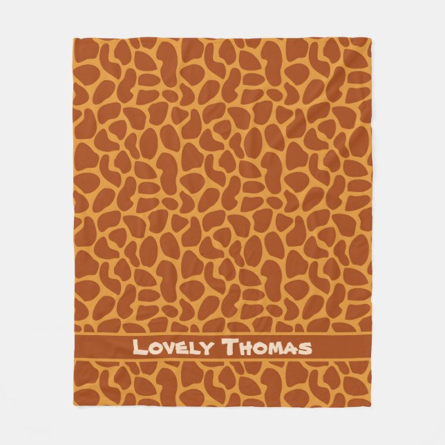 Giraffe Animal Skin Fleecefilt (Framsidan)