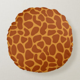 Giraffe Animal Skin Rund Kudde