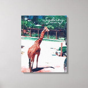 Giraffe animal Sydney Australien Canvastryck