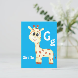 Giraffe anpassa ABC: Bokstav G - Lägg till ditt na Vykort