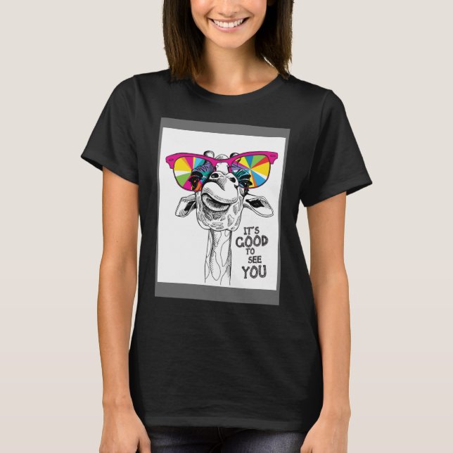 Giraffe Ansikte Manar Animal T Shirt (Framsida)