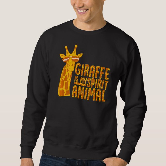 Giraffe är min själ... lång ärmad tröja (Framsida)