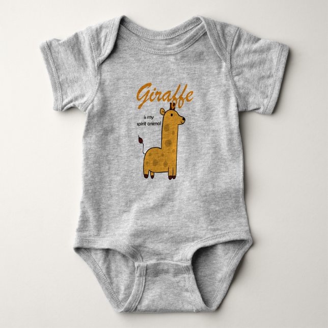 Giraffe är mitt spritdjur t shirt (Framsida)