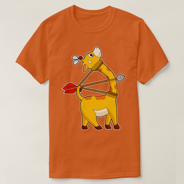 Giraffe Archer Arrow Bow T Shirt (Design framsida)