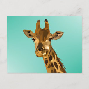 GIRAFFE ART POSTCARDS HELG VYKORT