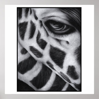 Giraffe Art Print Modern Poster