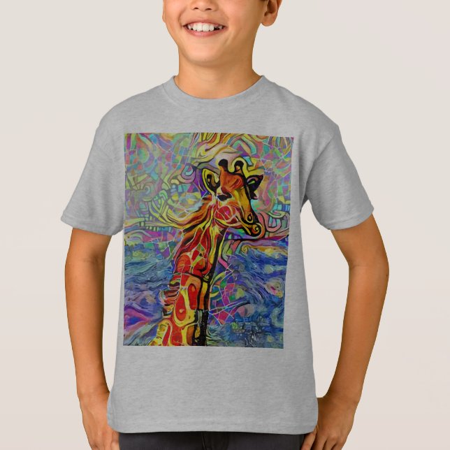 GIRAFFE ART T-SHIRTS TEES KIDS (Framsida)
