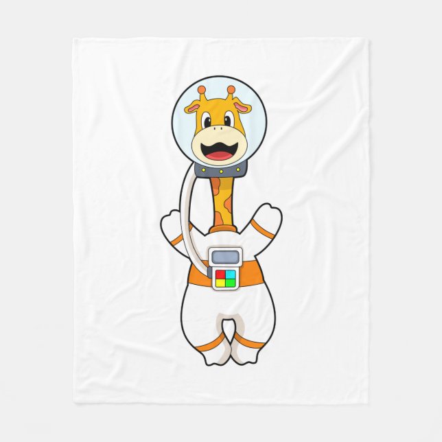 Giraffe as Astronaut i Costume Fleecefilt (Framsidan)
