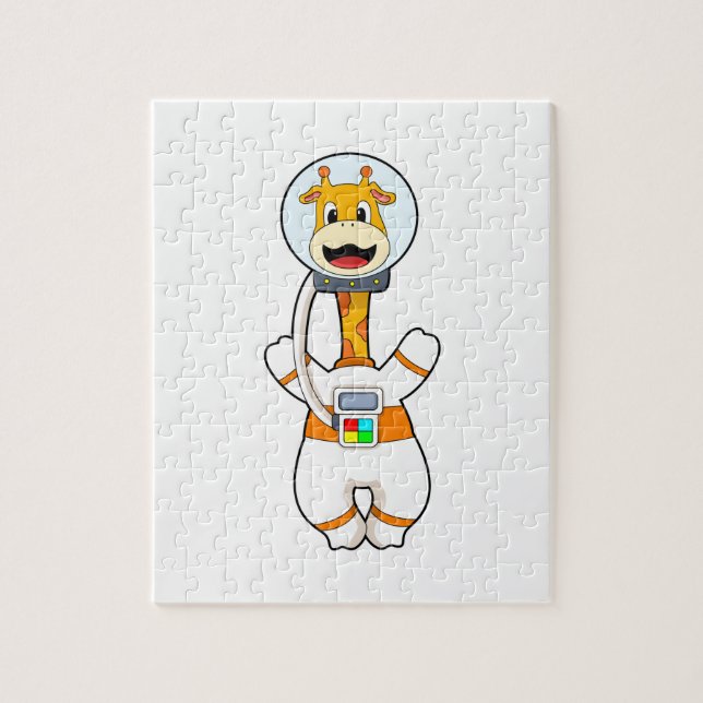 Giraffe as Astronaut i Costume Pussel (Vertikal)