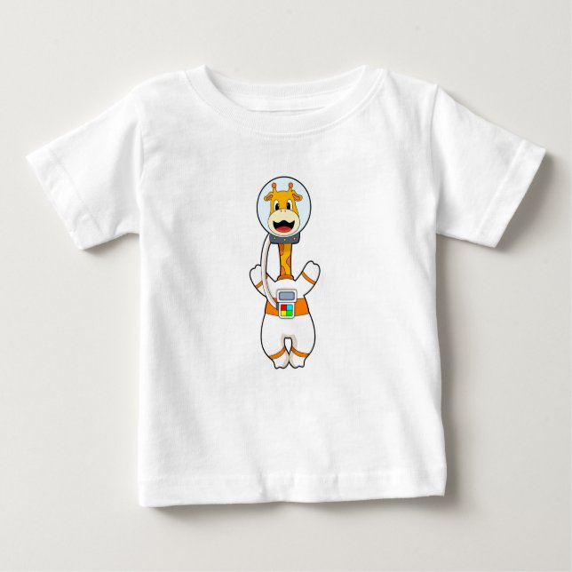 Giraffe as Astronaut i Costume T Shirt (Framsida)