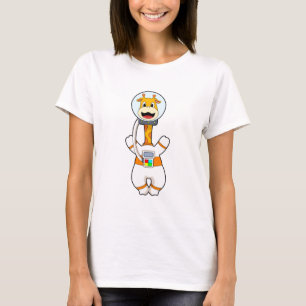 Giraffe as Astronaut i Costume T Shirt