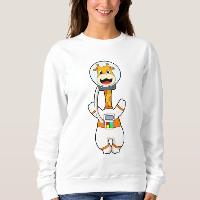 Giraffe as Astronaut i Costume T Shirt (Framsida)