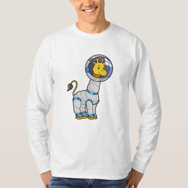 Giraffe as astronaut in Glass sphere T Shirt (Framsida)