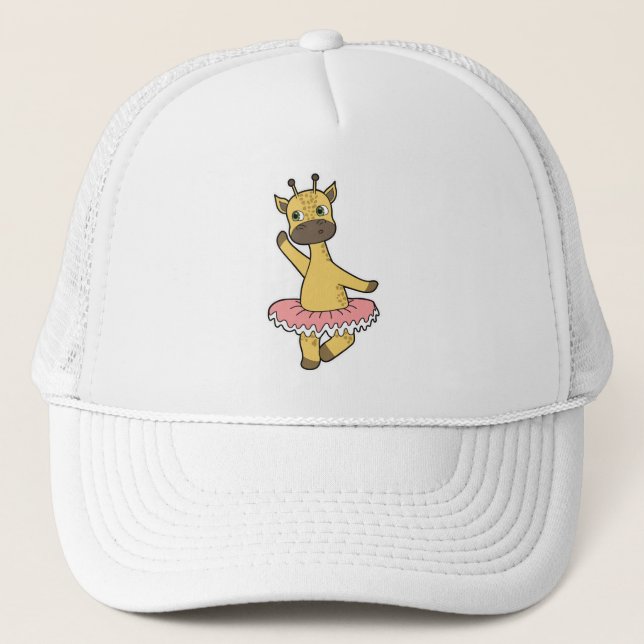 Giraffe as Ballerina at Ballet med Skirt Keps (Framsida)