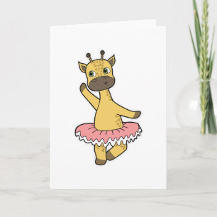 Giraffe as Ballerina vid Ballet med Skirt Kort