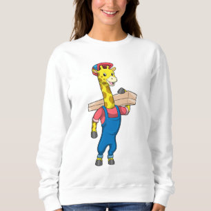 Giraffe as Carpenter with Wood T Shirt