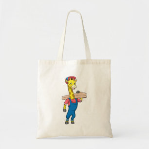 Giraffe as Carpenter with Wood Tygkasse
