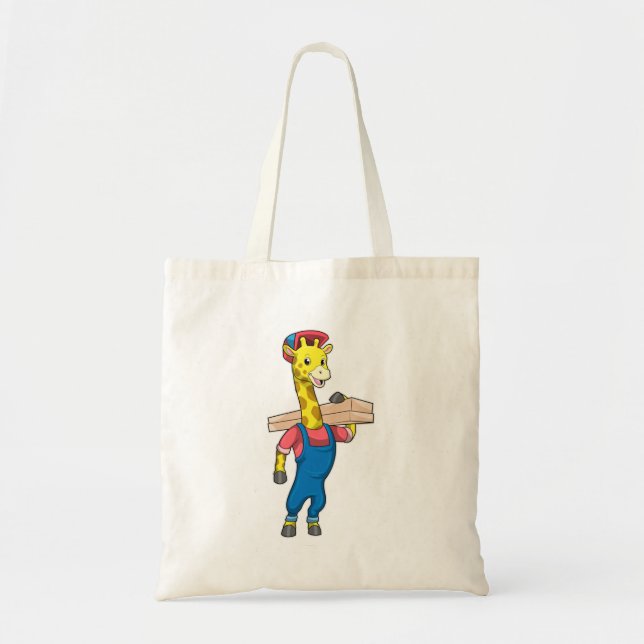 Giraffe as Carpenter with Wood Tygkasse (Framsidan)