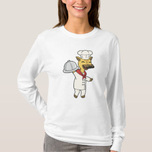 Giraffe as Chef with Cooking apron & Platter T Shirt