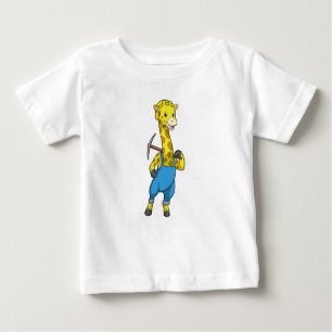 Giraffe as Miner med Pickaxe T Shirt