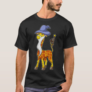 Giraffe as Wizard med Magic trollspö Hat T Shirt