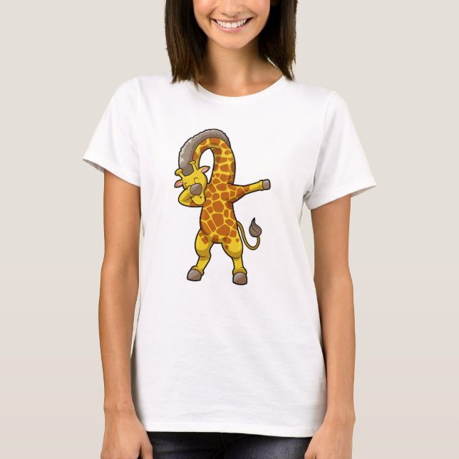 Giraffe at Hip Hop Dance Dab T Shirt (Framsida)