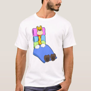 Giraffe at Sleeping with Blanket & Pillow T Shirt